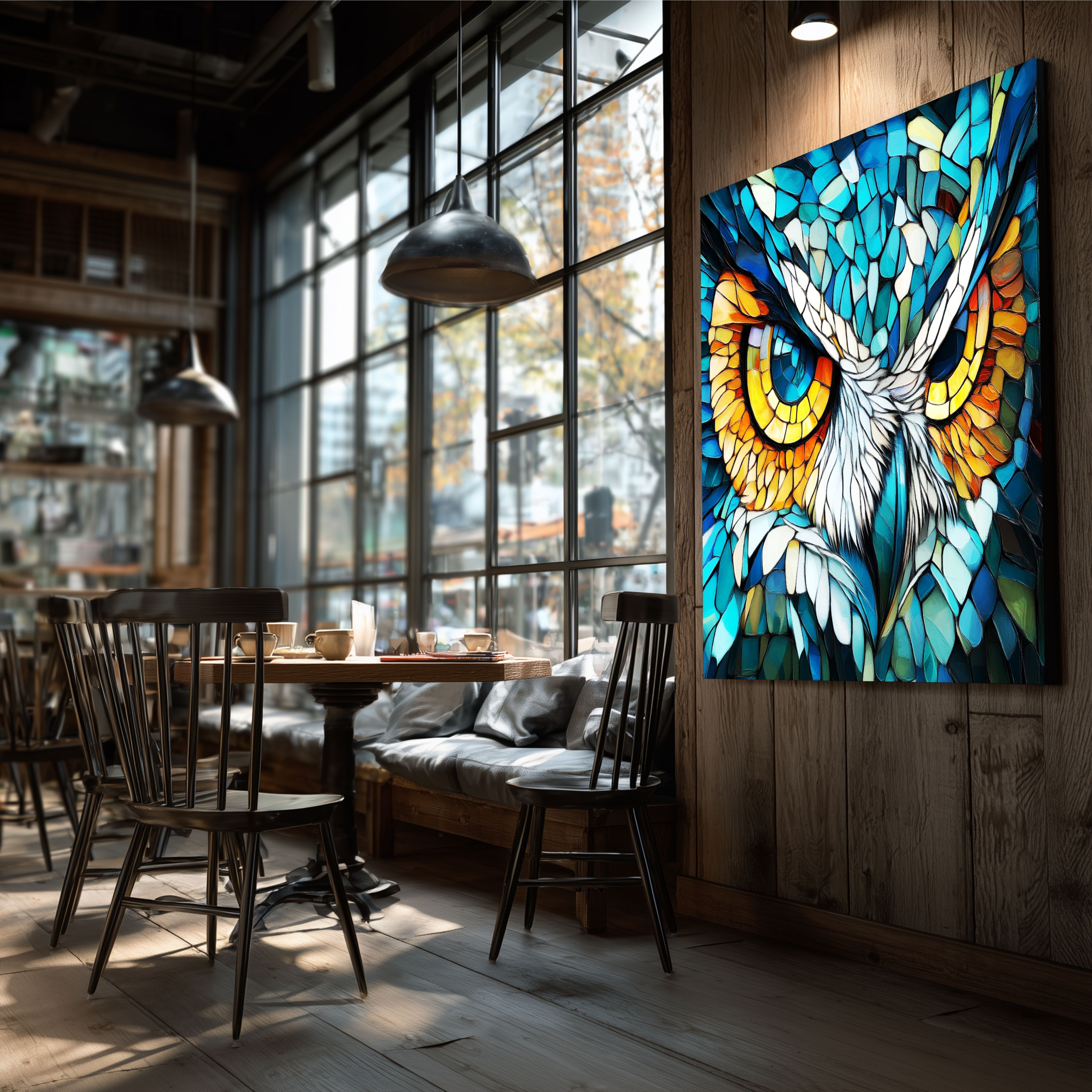 Fractal Design Owl LED Wall Art – Backlit Geometric Owl Lightbox