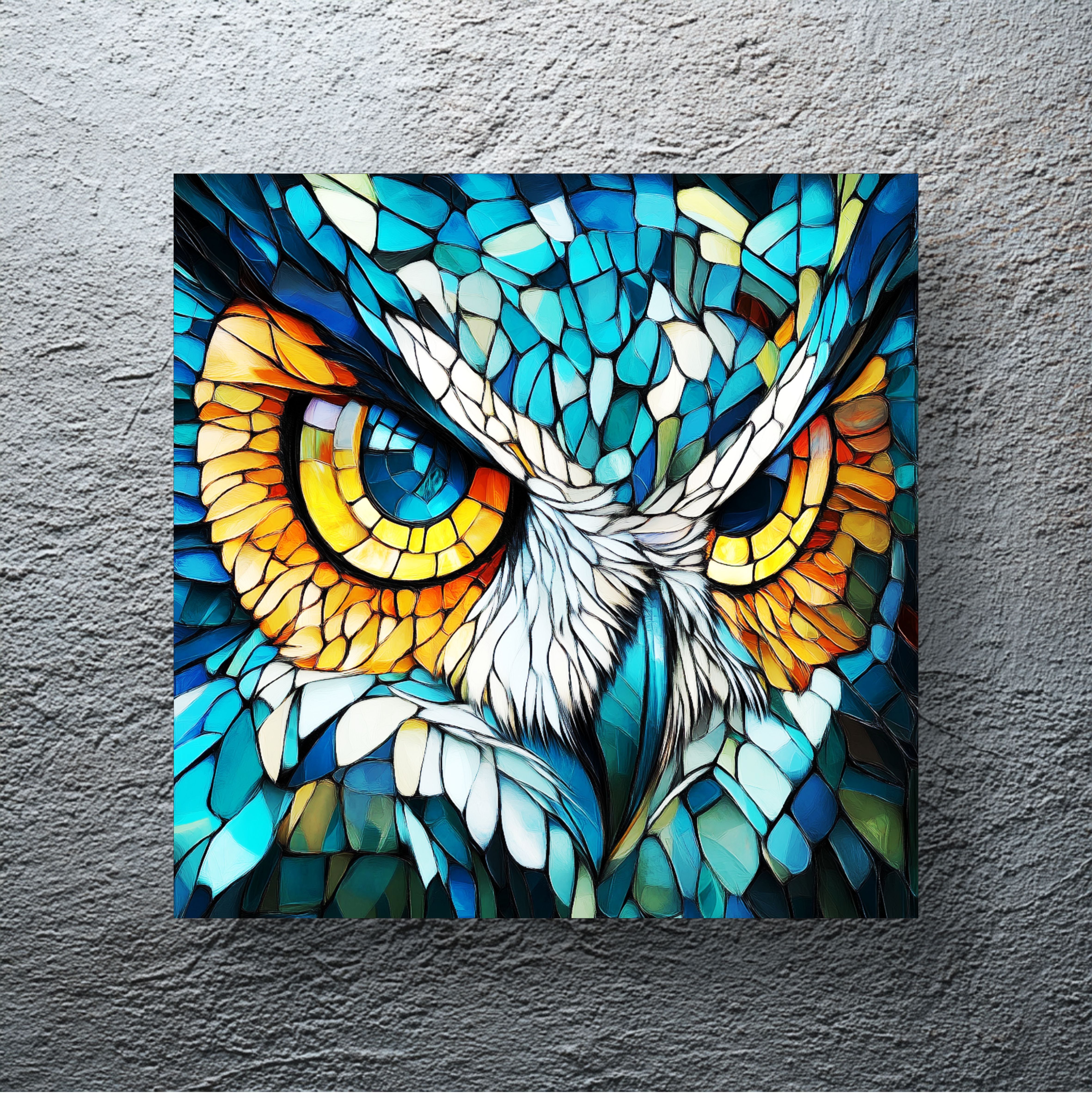 Fractal Design Owl LED Wall Art – Backlit Geometric Owl Lightbox