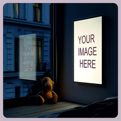Custom LED Lightbox Wall Art: Dimmable Backlit Photo Frame, Artwork Display